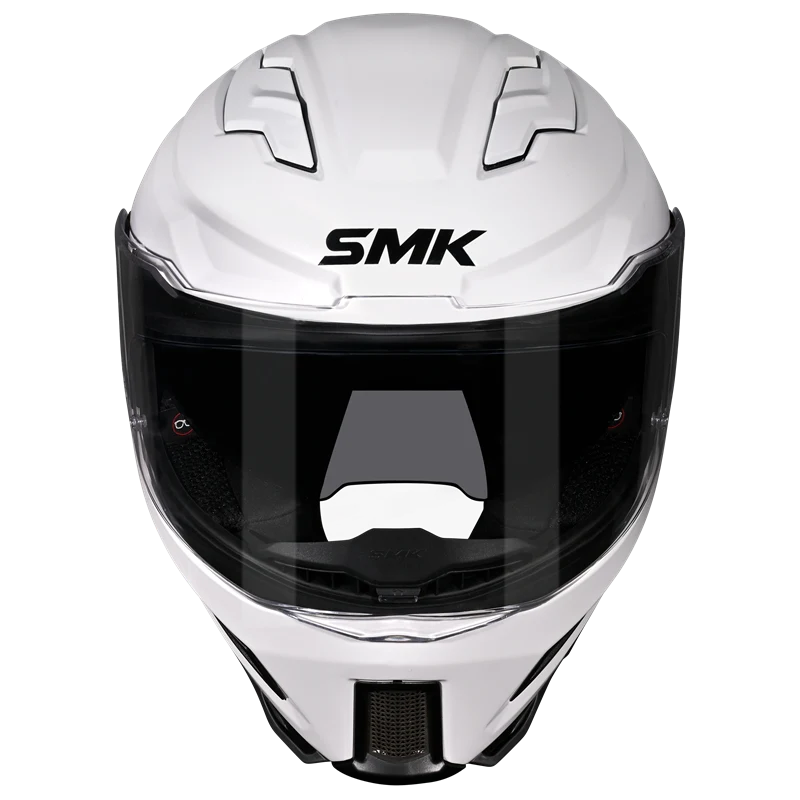 SMK Agnar Solid Full Face Helmet | ECE 22.06 Certified Motorcycle Helmet White (GL100)