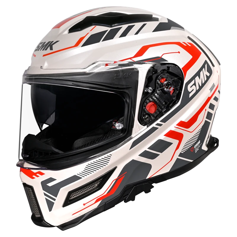 SMK Agnar Tektron Full Face Helmet | ECE 22.06 Certified | GRPS (GL163)