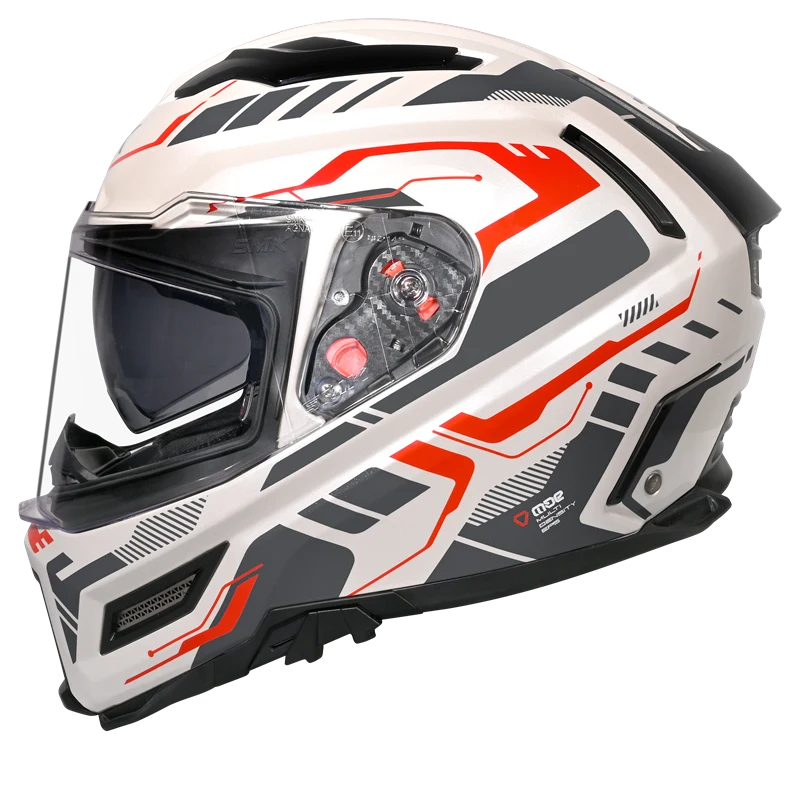 SMK Agnar Tektron Full Face Helmet | ECE 22.06 Certified | GRPS (GL163)