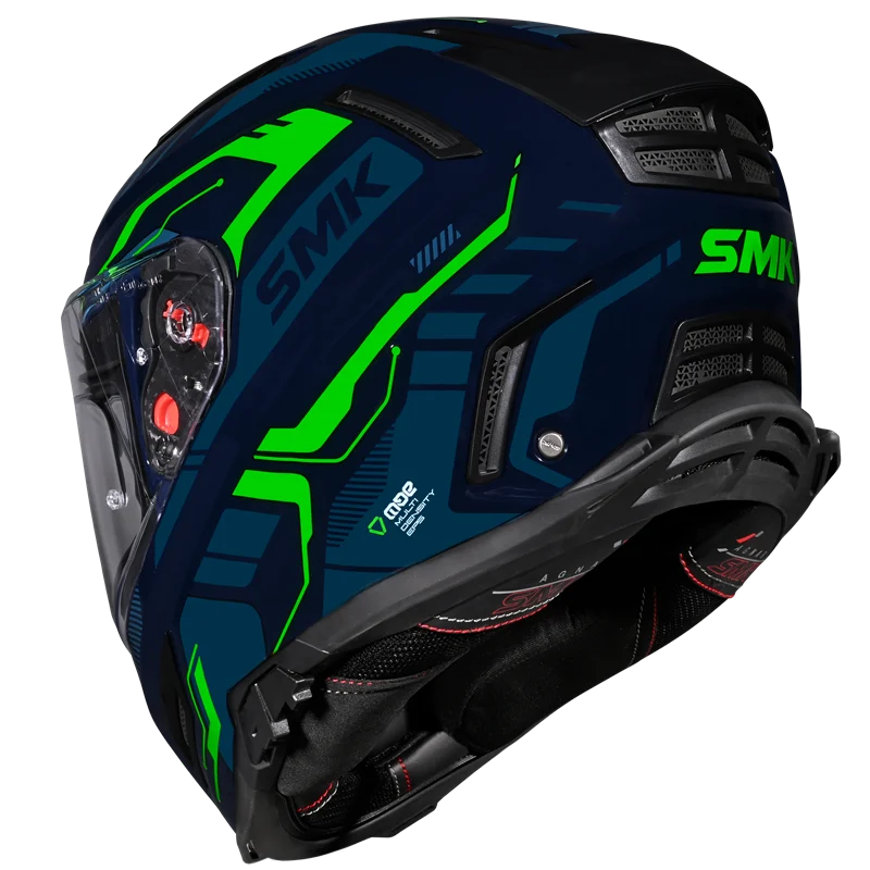 SMK Agnar Tektron Full Face Helmet | ECE 22.06 Certified | GRPS (MA558)