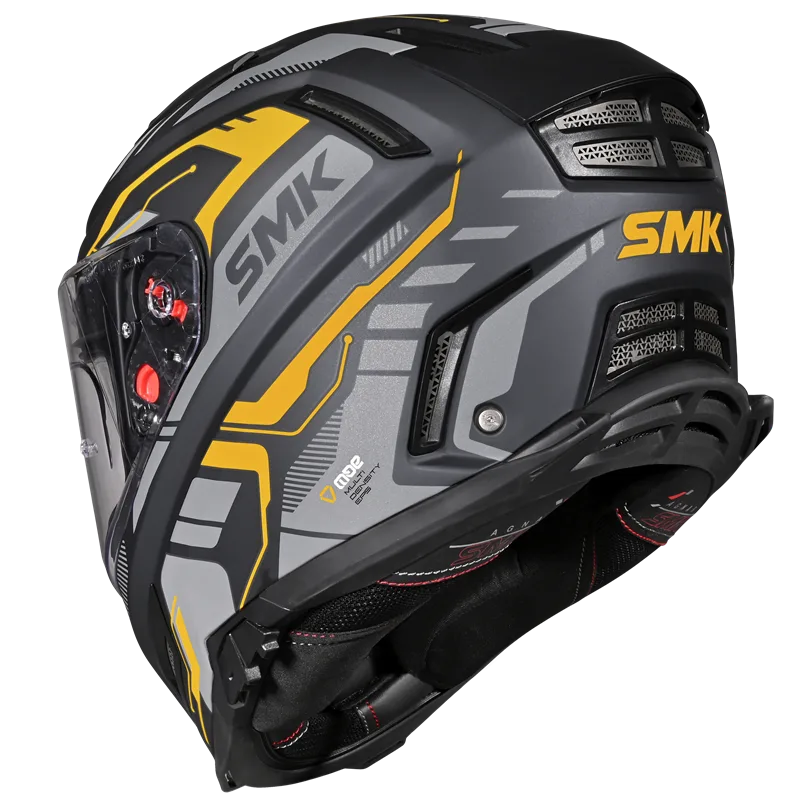 SMK Agnar Tektron Full Face Helmet | ECE 22.06 Certified | GRPS (MA664)