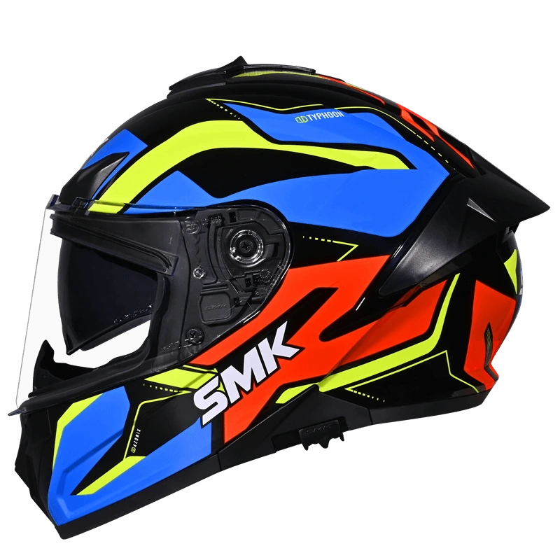 SMK Typhoon Azonix Full Face Helmet – ECE 22.06, ISI & DOT Certified GRPS (GL257)