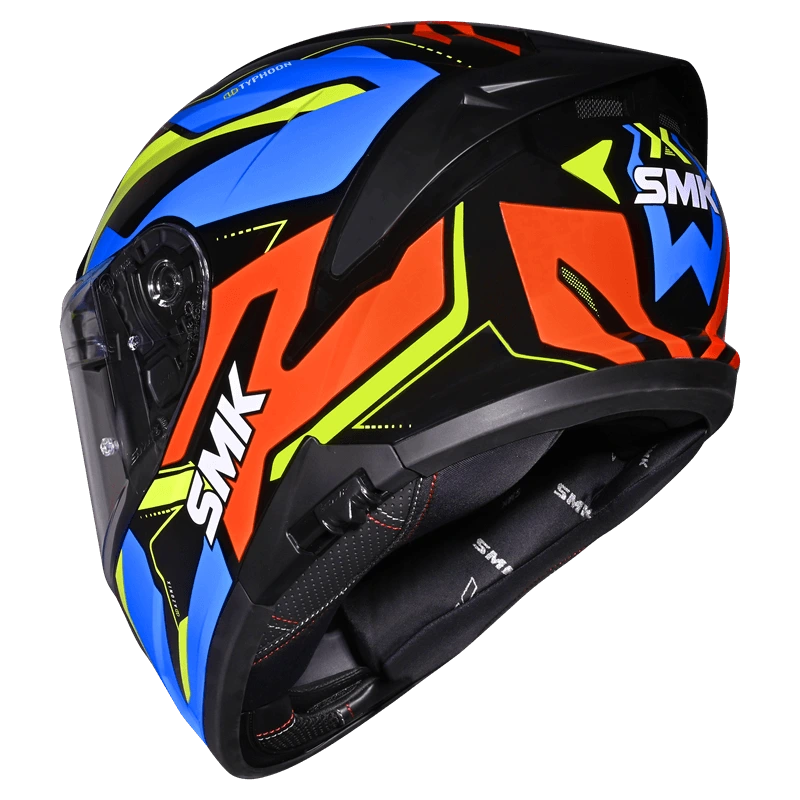 SMK Typhoon Azonix Full Face Helmet – ECE 22.06, ISI & DOT Certified GRPS (GL257)