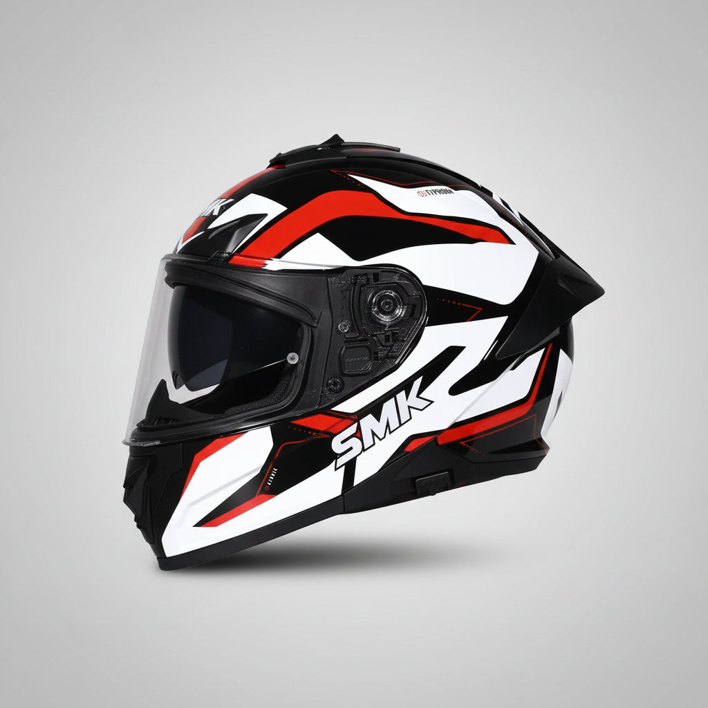 SMK Typhoon Azonix Full Face Helmet – ECE 22.06, ISI & DOT Certified Graphic (GL213)