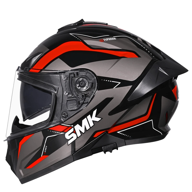 SMK Typhoon Azonix Full Face Helmet – ECE 22.06, ISI & DOT Certified GRPS (MA263)