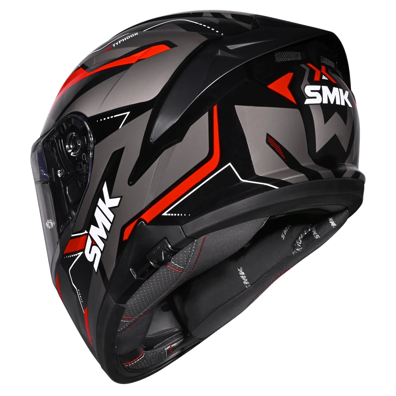 SMK Typhoon Azonix Full Face Helmet – ECE 22.06, ISI & DOT Certified GRPS (MA263)