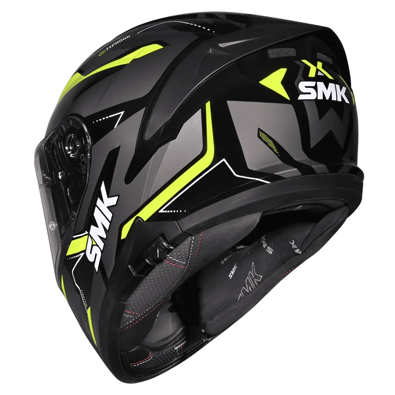 SMK Typhoon Azonix Full Face Helmet – ECE 22.06, ISI & DOT Certified GRPS (MA264)