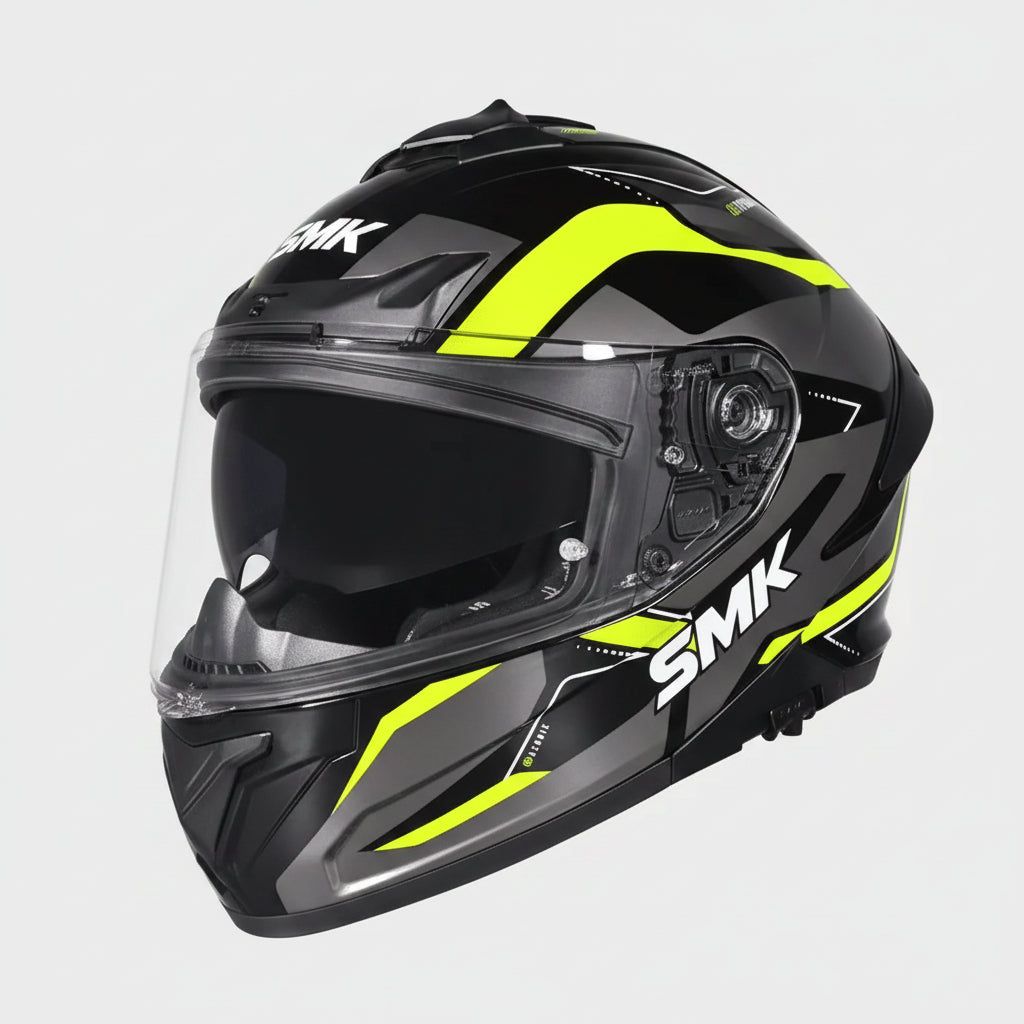 SMK Typhoon Azonix Full Face Helmet – ECE 22.06, ISI & DOT Certified GRPS (MA264)