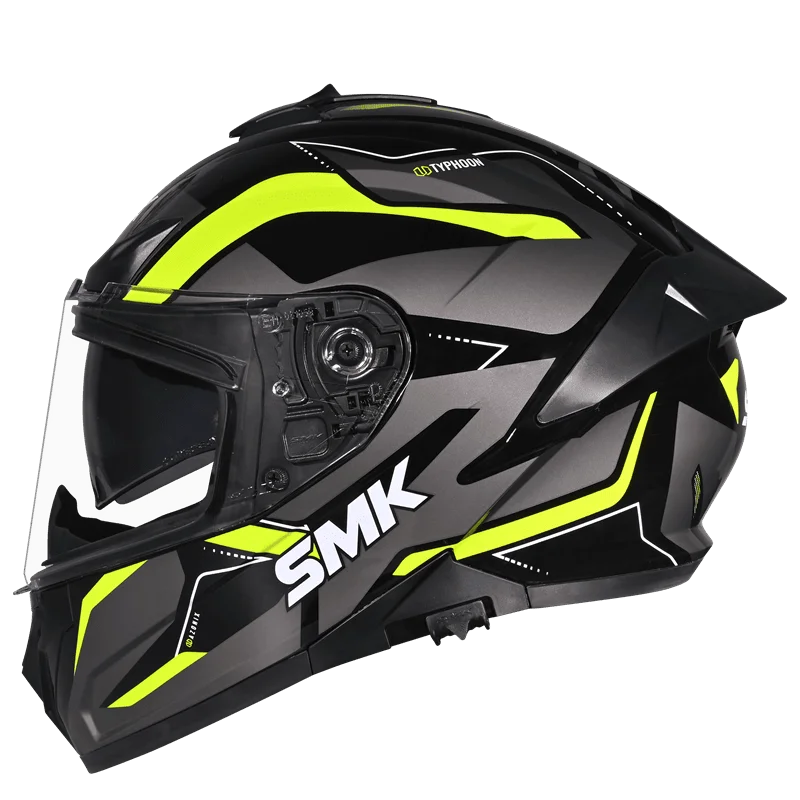 SMK Typhoon Azonix Full Face Helmet – ECE 22.06, ISI & DOT Certified GRPS (MA264)