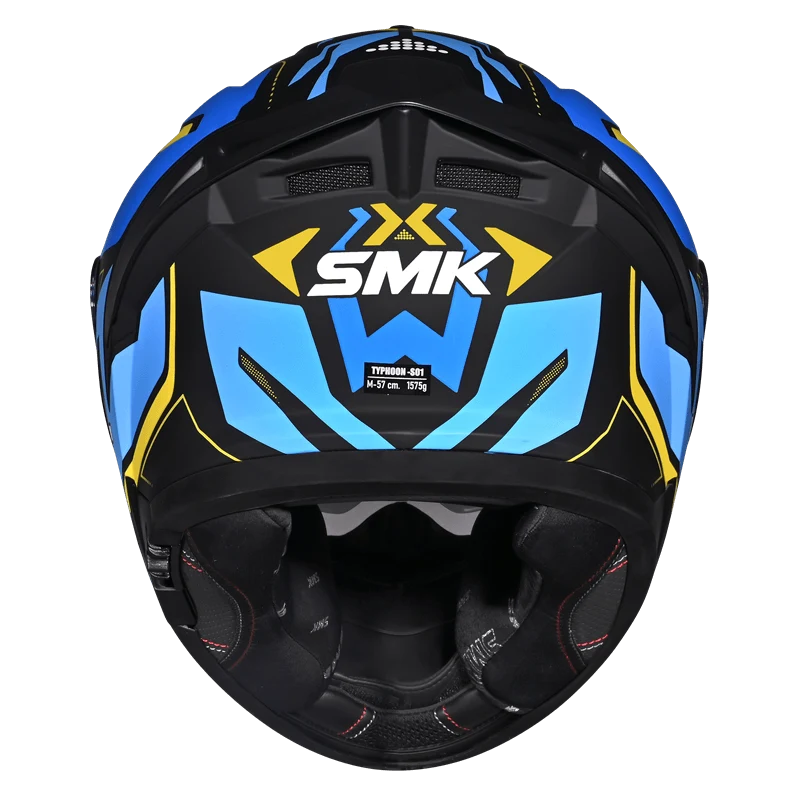 SMK Typhoon Azonix Full Face Helmet – ECE 22.06, ISI & DOT Certified GRPS (GL254)