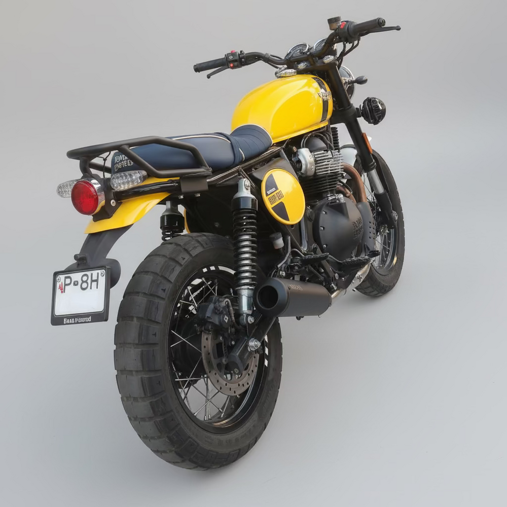 Barrel B-20 Bass Master Slip-On Exhaust with Decat Pipe for Royal Enfield Bear 650 | SS304 Performance Exhaust