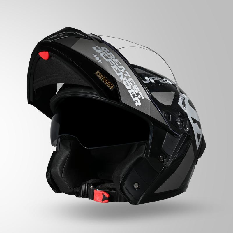 Studds Trooper Legacy Shield Flip-Up Full Face Helmet | ISI & DOT Certified Modular Helmet