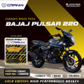 Ceramic Brake Pads For Bajaj Pulsar 220 - Front - CRM479 - 1 Set - CRANK1