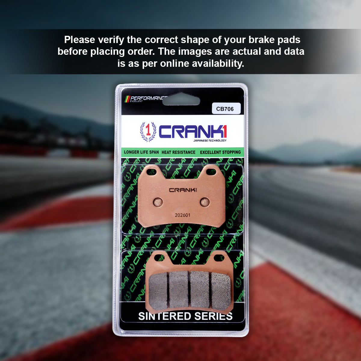 Sintered Brake Pads For Benelli Tre-K 899 (2007-2012) - Front - CB706 - 2 Sets - CRANK1