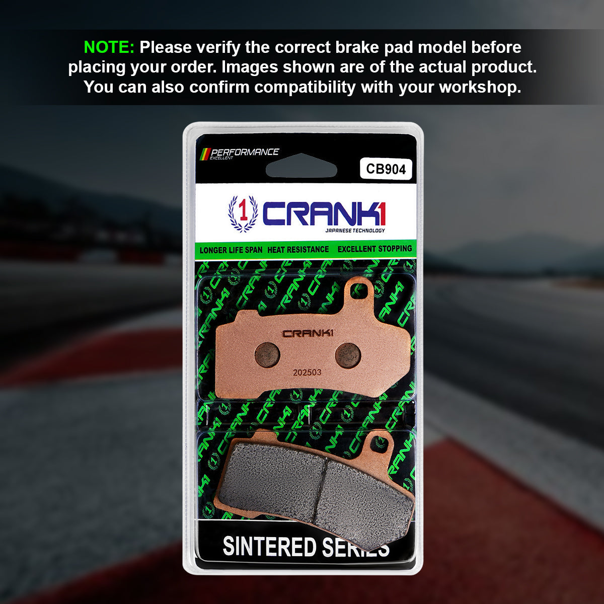 Sintered Brake Pads For Harley Davidson Touring Road King (2015-2017) - Front - CB904 - 2 Sets - CRANK1