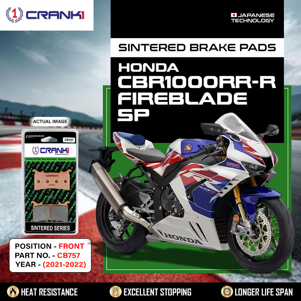 Sintered Brake Pads For Honda CBR1000RR-R Fireblade SP (2021-2022) - Front - CB757 - 1 Set - CRANK1