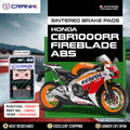 Sintered Brake Pads For Honda CBR1000RR Abs Fireblade (2014-2016) - Front - CB093 - 2 Sets Required - CRANK1