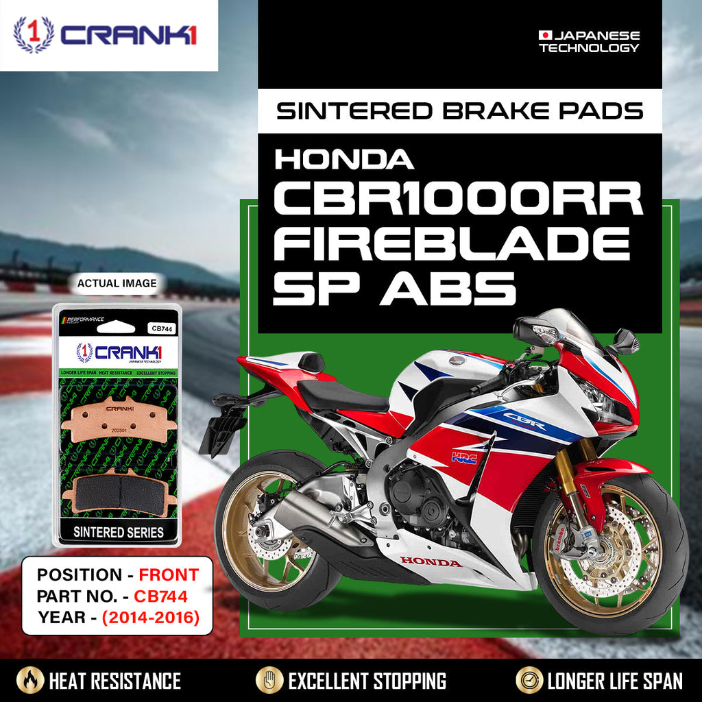 Sintered Brake Pads For Honda CBR1000RR Abs Fireblade SP (2014-2016) - Front - CB744 - 2 Sets - CRANK1