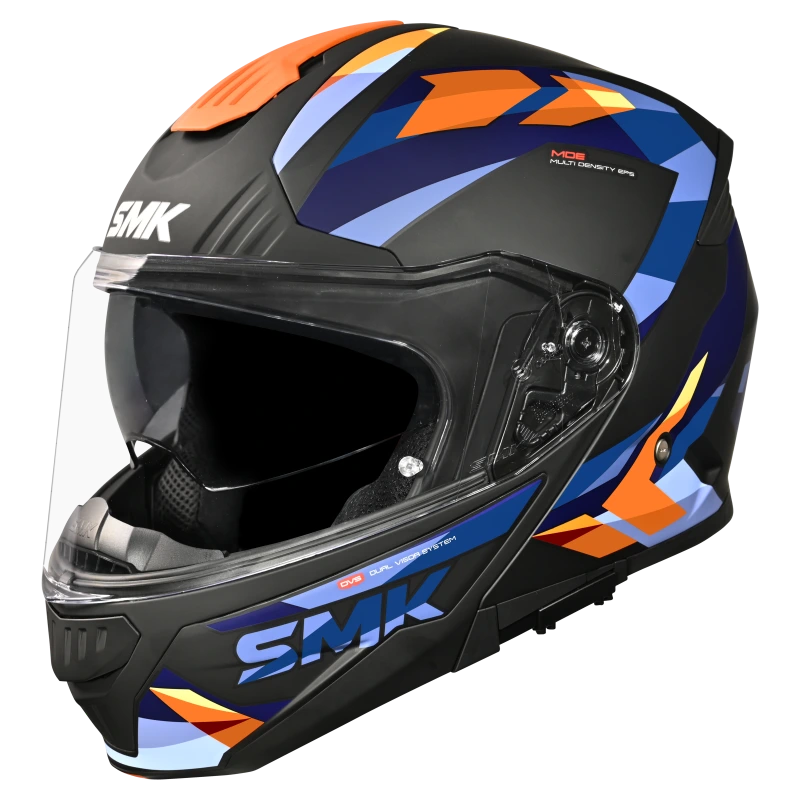 SMK Gullwing Charger Modular Helmet | ECE 22.06 Flip-Up Helmet | GRPS (GL257)