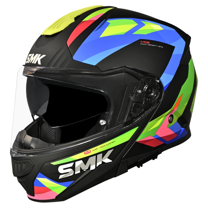 SMK Gullwing Charger Modular Helmet | ECE 22.06 Flip-Up Helmet | GRPS (MA285)
