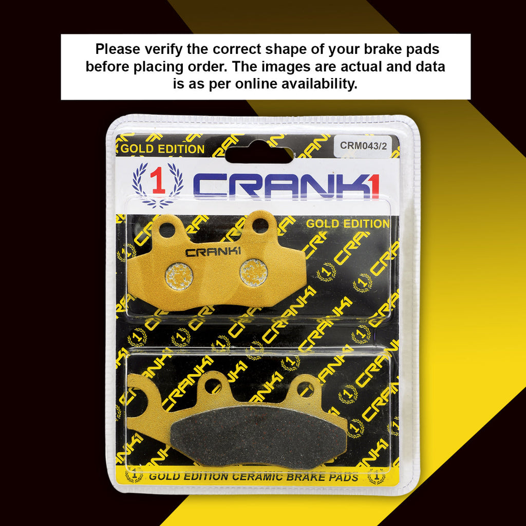 Ceramic Brake Pads For Triumph Street Scrambler 900 - Rear - CRM043/2 - 1 Set - CRANK1