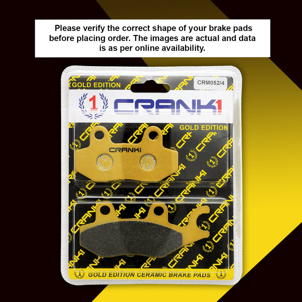 Ceramic Brake Pads For Hero Xpulse 210 - Front - CRM052/4 - 1 Set - CRANK1