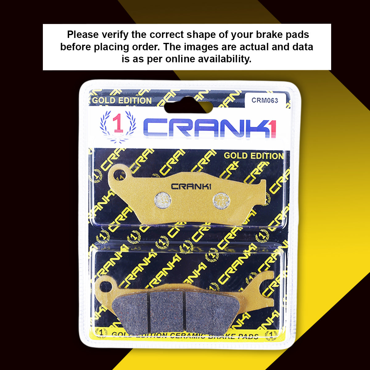 Ceramic Brake Pads For Suzuki Gixxer 150 - Front - CRM063 - 1 Set - CRANK1
