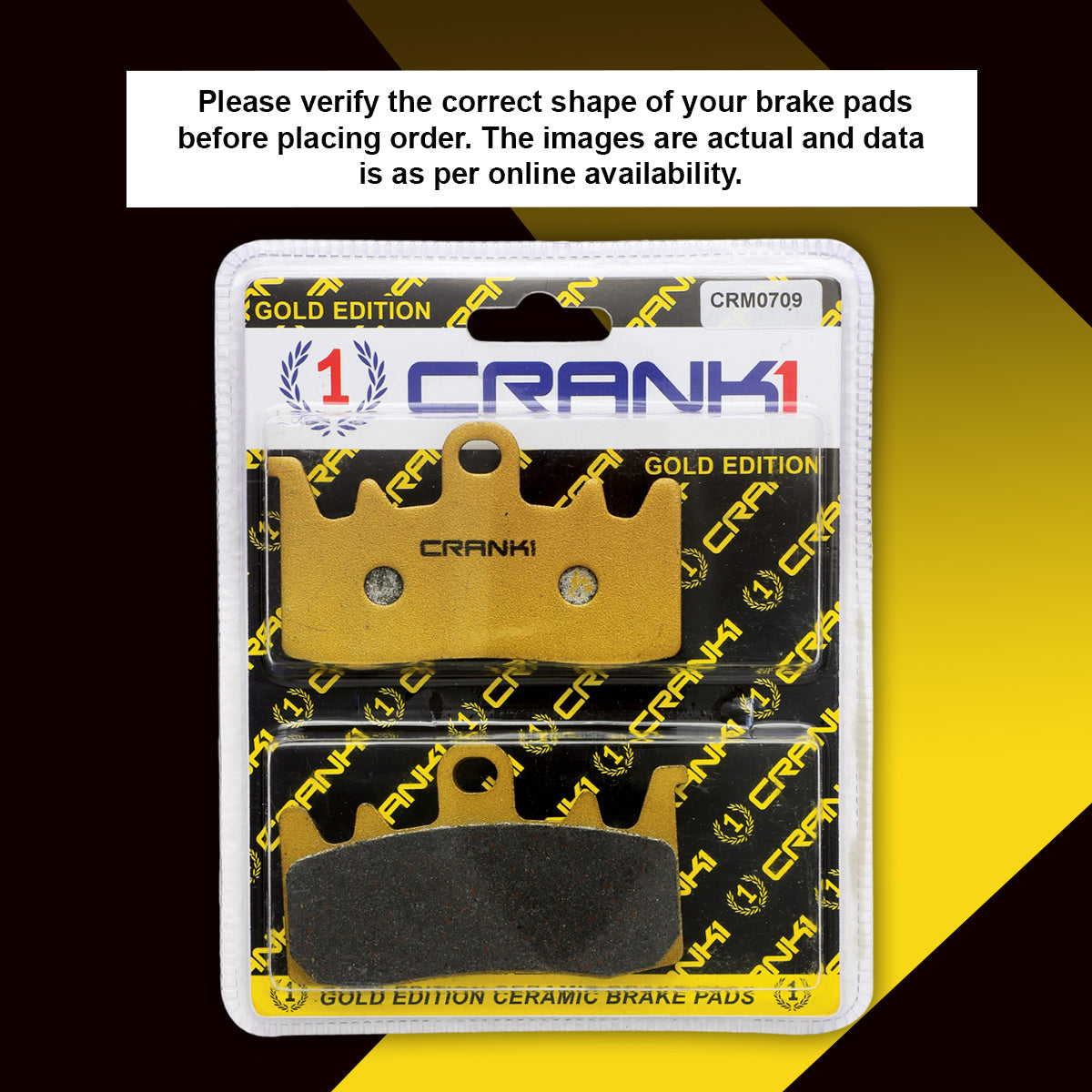 Ceramic Brake Pads For Ducati Scrambler Full Throttle 800 (2023 Onwards) - Front - CRM0709 - 2 Sets - CRANK1