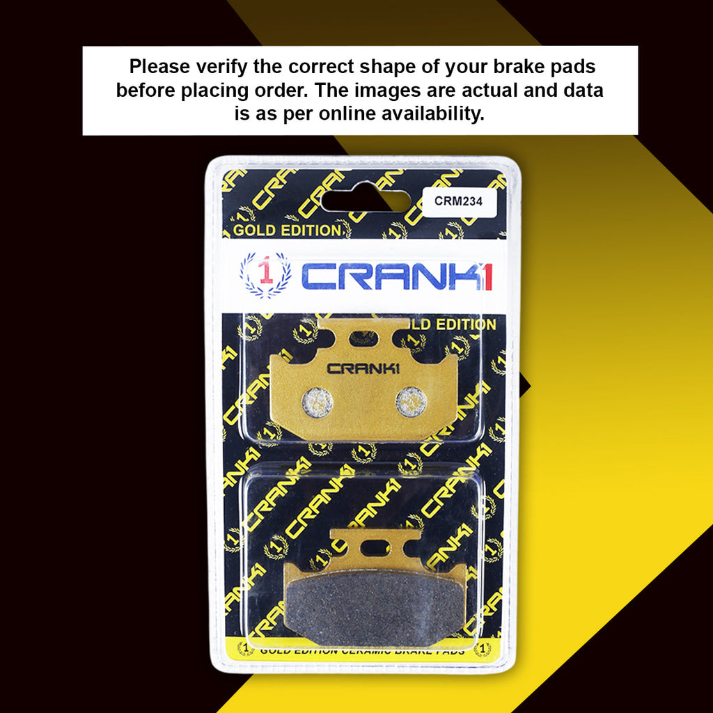 Ceramic Brake Pads For Yamaha Fazer 25 - Rear - CRM234 - 1 Set - CRANK1