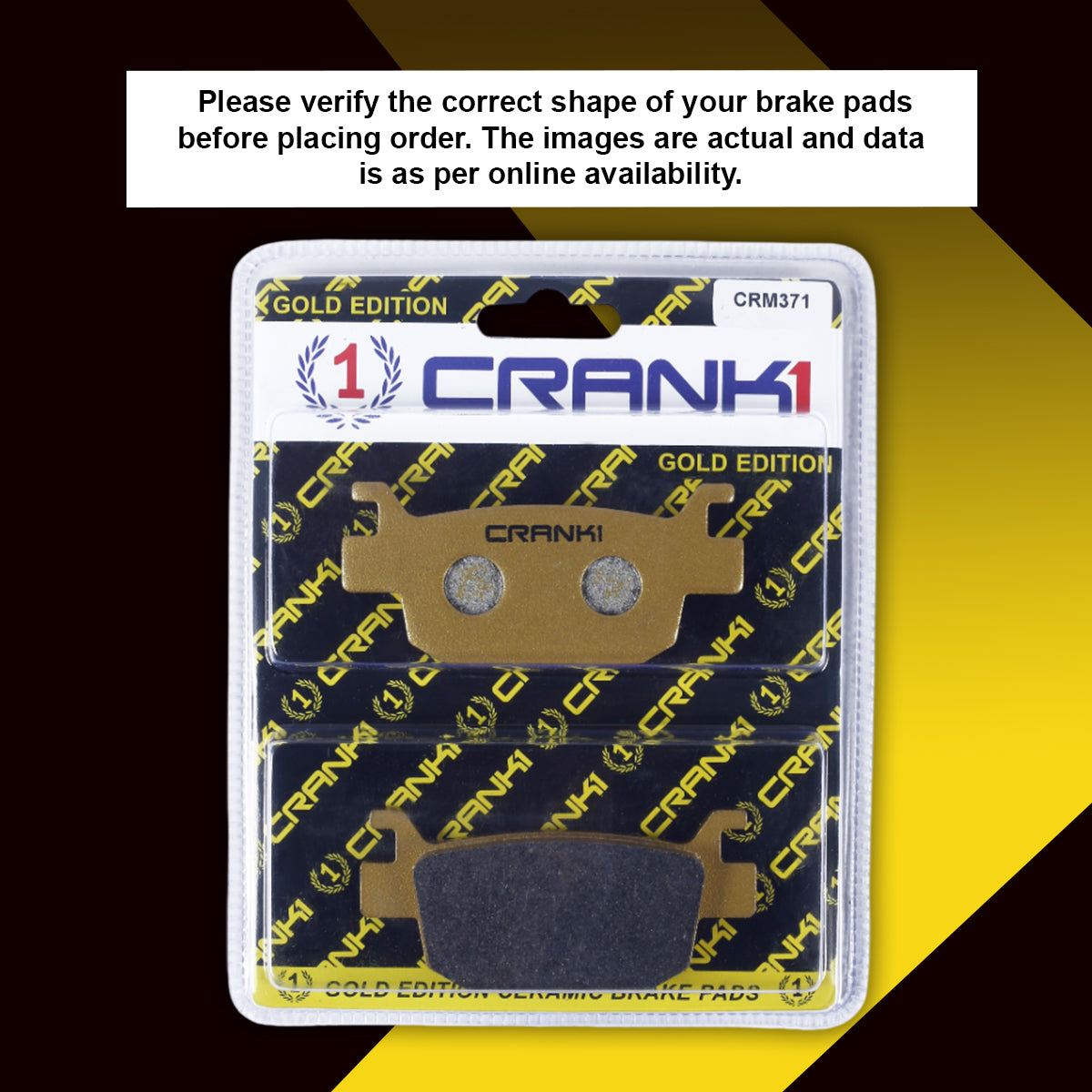 Ceramic Brake Pads For Benelli Leoncino 500 (2017-2020) - Rear - CRM371 - 1 Set - CRANK1