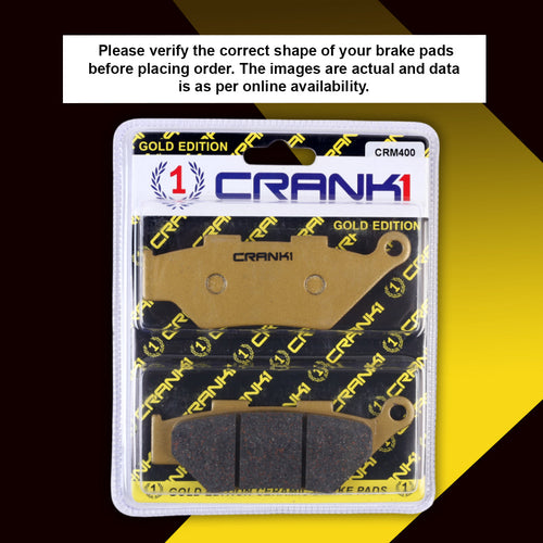Ceramic Brake Pads For Benelli Imperiale 400 - Front - CRM400 - 1 Set - CRANK1