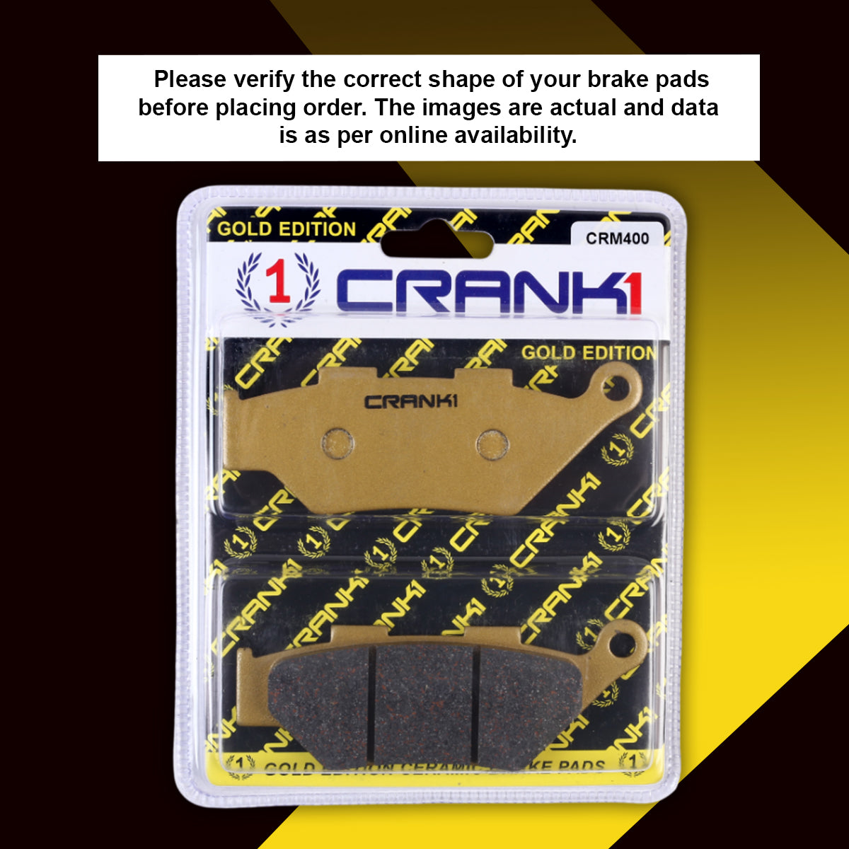 Ceramic Brake Pads For Benelli TRK 502 X (2022) - Front - CRM400 - 2 Sets - CRANK1
