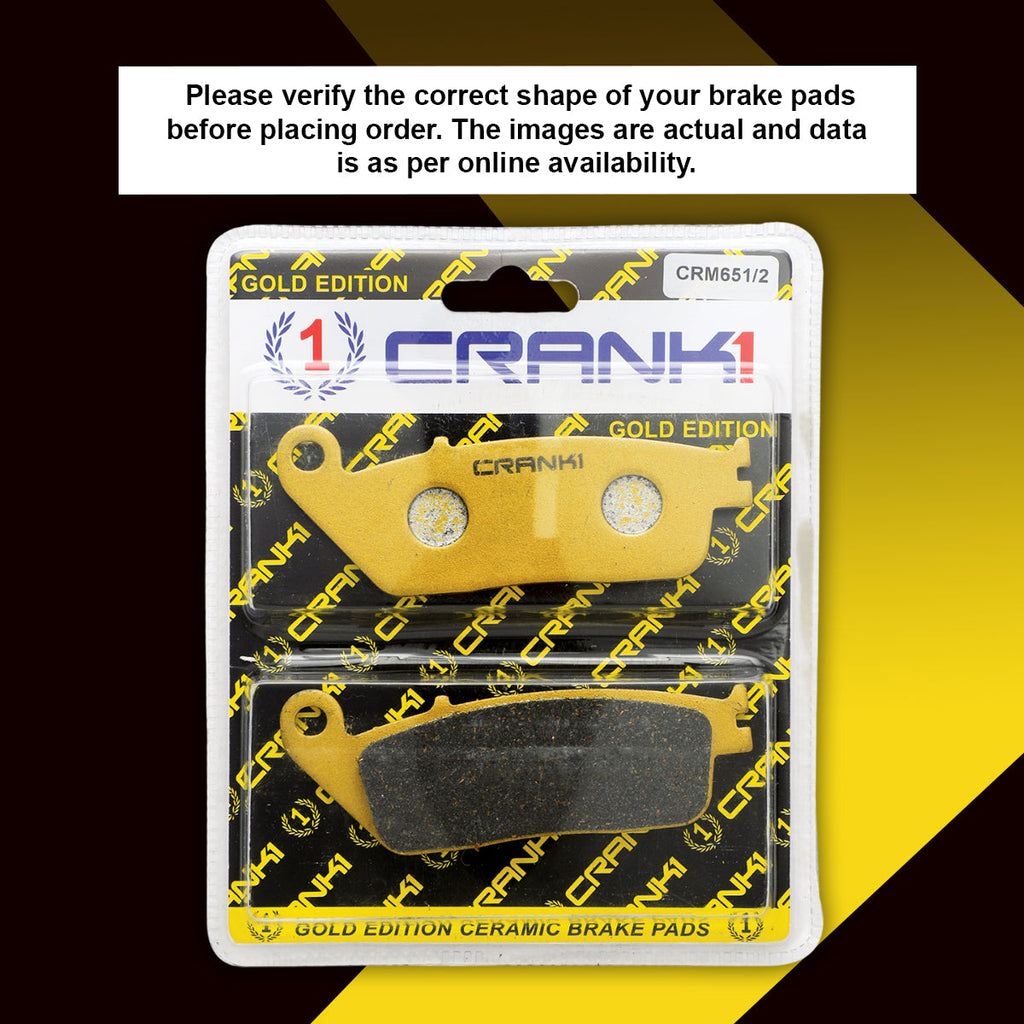 Ceramic Brake Pads For Triumph Bonneville T120 - Front - CRM651/2 - 1 Set - CRANK1
