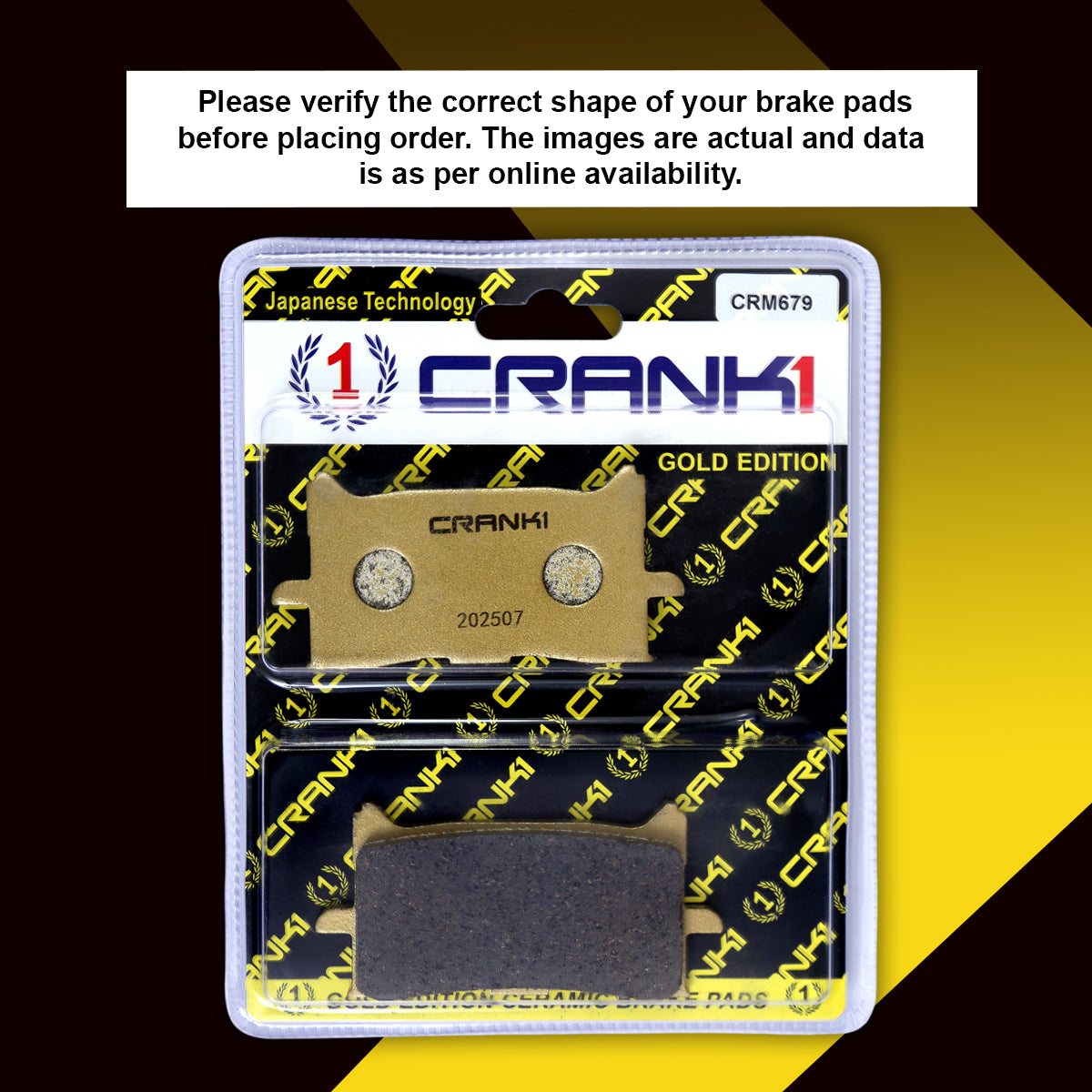 Ceramic Brake Pads For Honda Africa Twin (2016-2019) - Front - CRM679 - 2 Sets - CRANK1