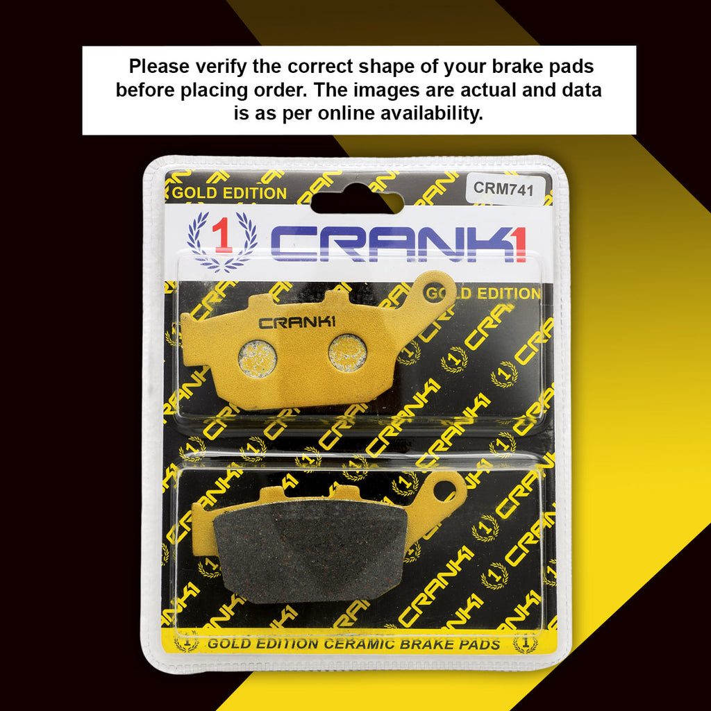 Ceramic Brake Pads For Triumph Tiger 800 XR (2015-2018) - Rear - CRM741 - 1 Set - CRANK1