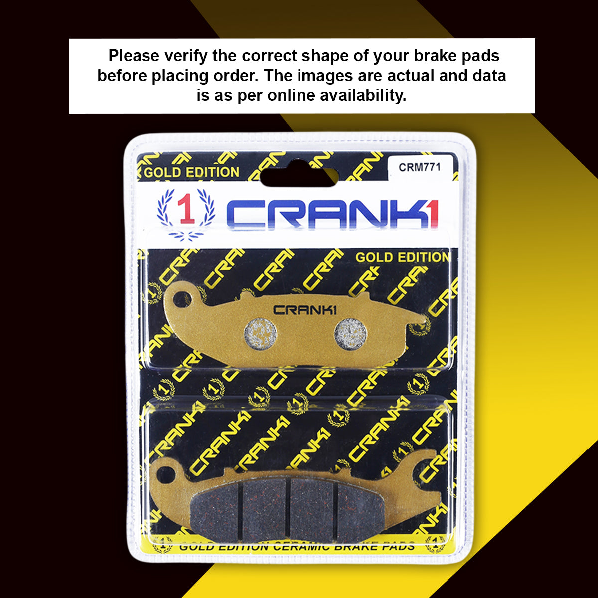 Ceramic Brake Pads For Honda Hornet 2.0 - Front - CRM771 - 1 Set - CRANK1
