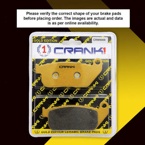 Ceramic Brake Pads For Harley Davidson Sportster Iron 883 (2009-2013) - Front - CRM9009 - 1 Set - CRANK1