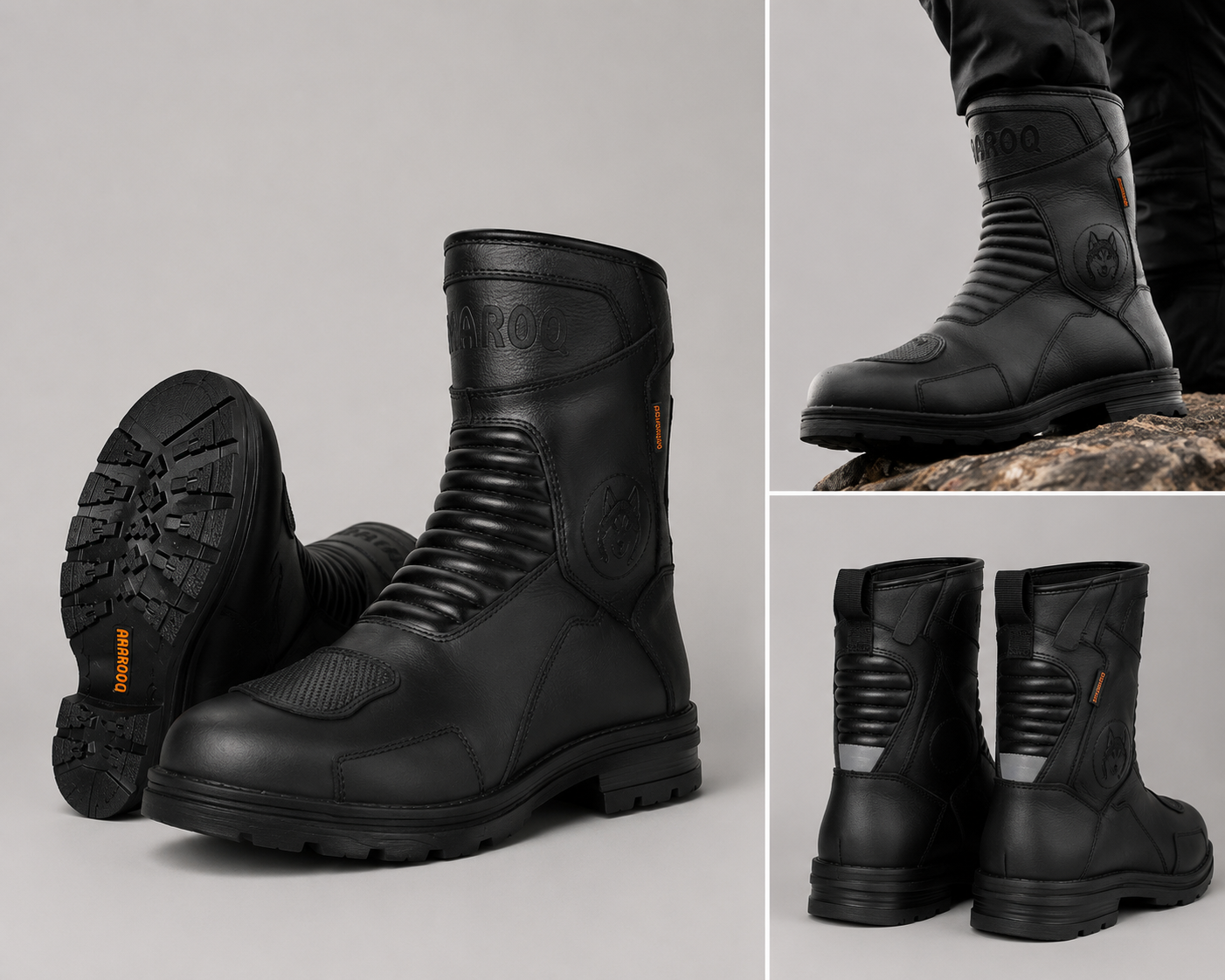 Amaroq Viktor Mid Motorcycle Riding Boots | Reinforced Ankle, Heel & Toe Protection | Anti-Slip Sole |Touring & Urban Riding