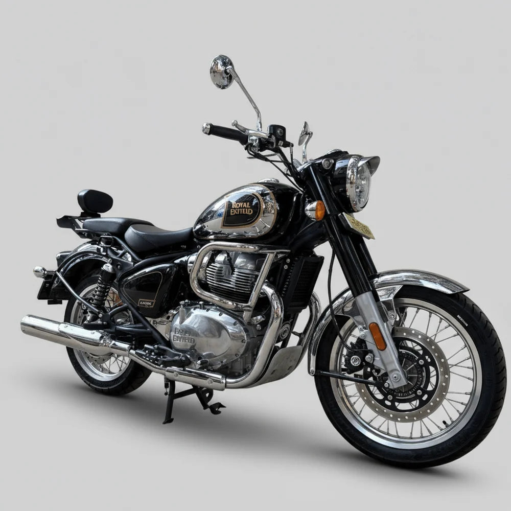 Barrel B-12 Bass Master Exhaust for Royal Enfield Super Meteor 650 & Classic 650 | SS304 Slip-On Performance Exhaust