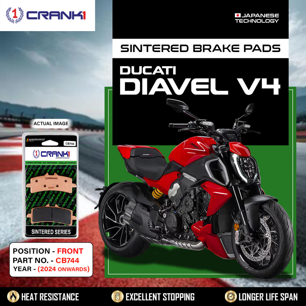 Sintered Brake Pads For Ducati Diavel V4 (2024 Onwards) - Front - CB744 - 2 Sets - CRANK1