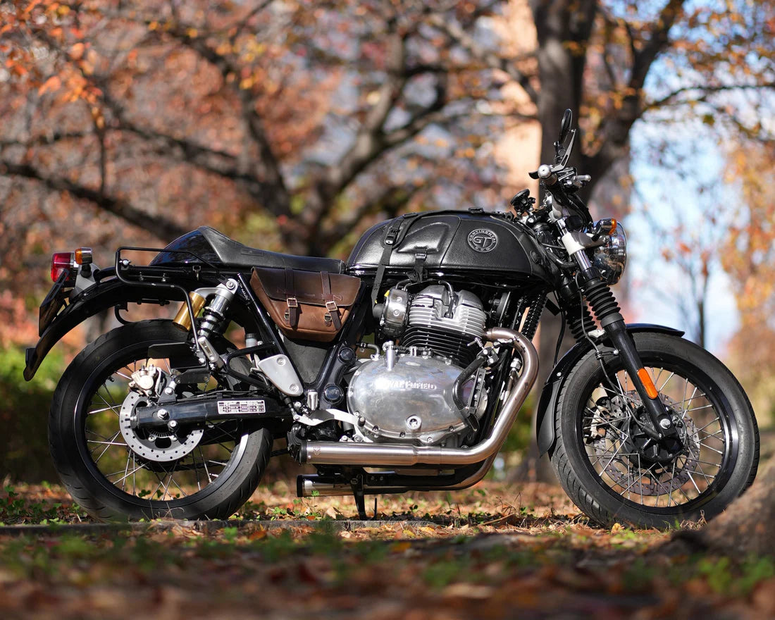 Royal Enfield Interceptor / Continental GT 650 2x2 Full System Exhaust - Short Cans (2 O2 Sensors)