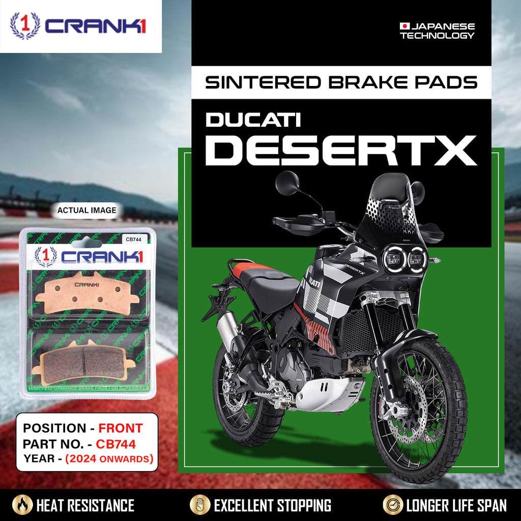 Sintered Brake Pads For Ducati DesertX (2024 Onwards) - Front - CB744 - 1 Set - CRANK1