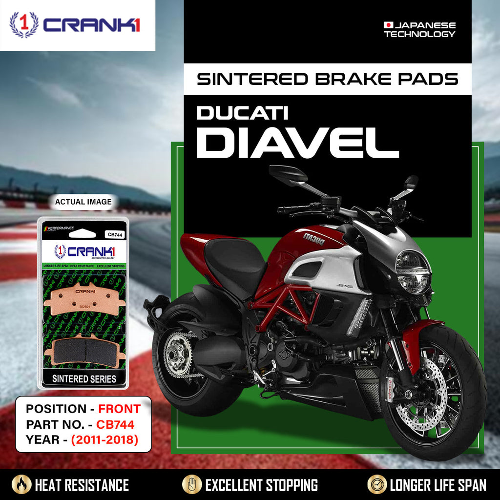 Sintered Brake Pads For Ducati Diavel (2011-2018) - Front - CB744 - 2 Sets - CRANK1