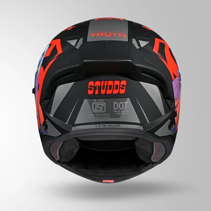Studds Trooper Superman Edition Flip-Up Helmet - MATT BLACK & RED | ISI & DOT Certified Modular Motorcycle Helmet (Copy)