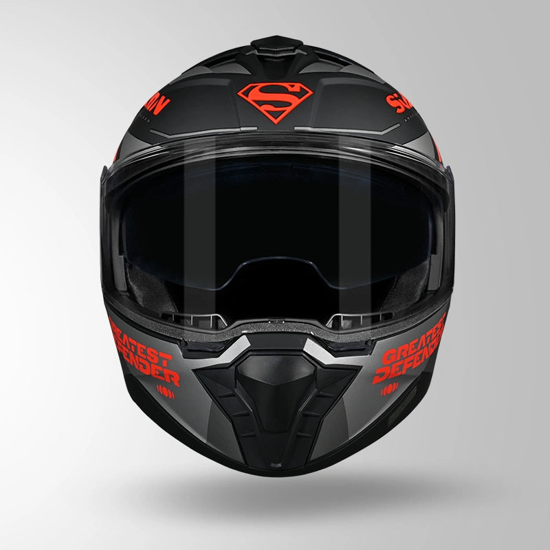 Studds Trooper Superman Edition Flip-Up Helmet - MATT BLACK & RED | ISI & DOT Certified Modular Motorcycle Helmet (Copy)