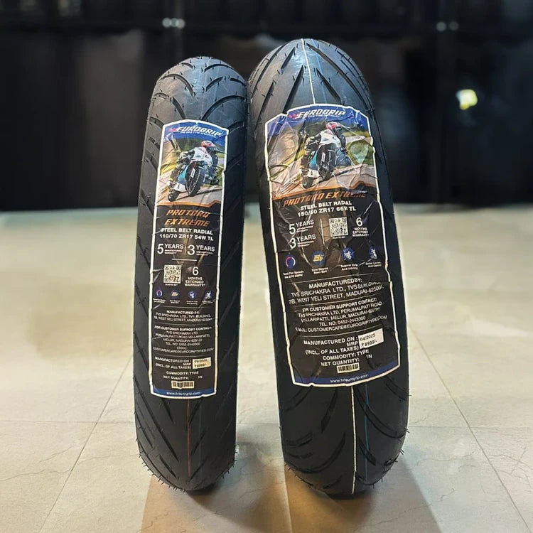 Eurogrip Protorq Extreme Motorcycle Front & Rear Tyres