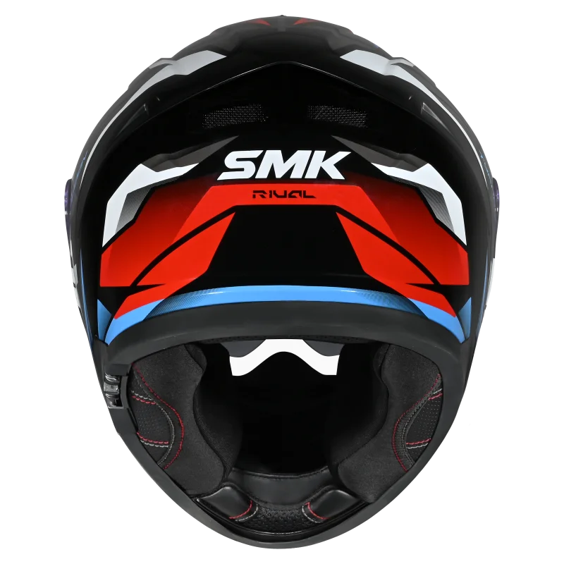 SMK Typhoon Rival Full Face Helmet | ECE 22.06 Certified Sport Touring Helmet GRPS With Dual Spoiler (MA213)