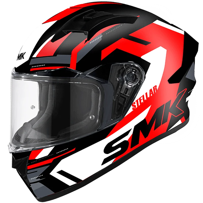 SMK Stellar K-Power Full Face Helmet | ECE 22.06 Certified Sport Touring Helmet GRPS (MA231)