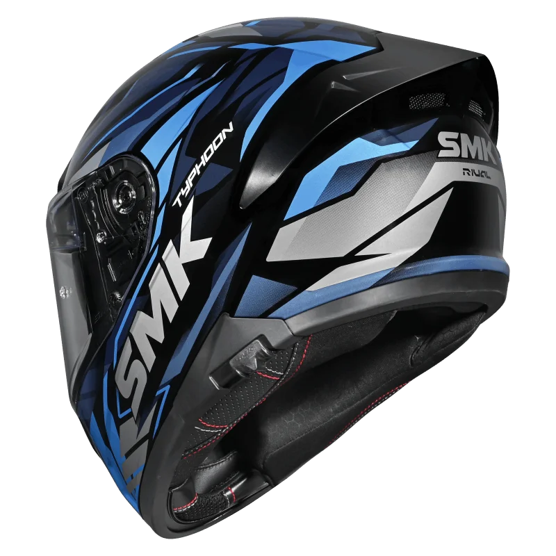 SMK Typhoon Rival Full Face Helmet | ECE 22.06 Certified Sport Touring Helmet GRPS With Dual Spoiler (MA256)