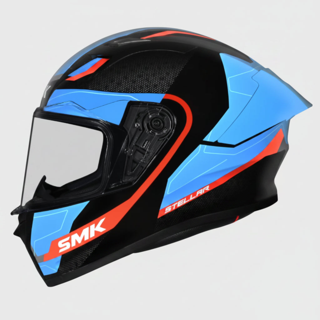 SMK Stellar Sport Flight Full Face Helmet | ECE 22.06 Certified Sport Riding Helmet GRPS (GL256)